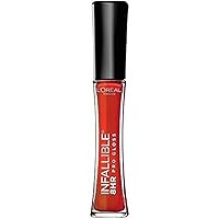 L’Oreal Paris Makeup Infallible 8 Hour Hydrating Lip Gloss, Fiery, 0.21 Fl Oz