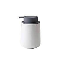 380ml /12.8oz Ceramic Soap Dispenser Countertop Manual Soap Dispenser for Kitchen Shampoo Body Wash Lotion Bottle