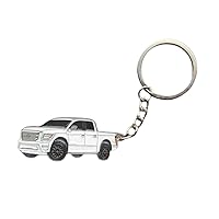 Car Keychain for Nissan Titan Accessories Metal Enamel Key Chain Ring 3D Model Pickup Truck Key chain