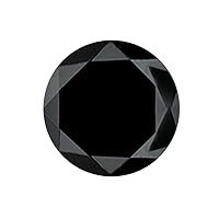 3.33 Cts of 8.61x8.53x6.78 mm AA Round Brilliant (1 pc) Loose Treated Fancy Black Diamond (DIAMOND APPRAISAL INCLUDED)
