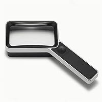 CHCDP Magnifying Glass with Square Led Light 30 Times Magnifying Glass Rechargeable Reading Repair