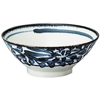 Set of 3 Series Bowl, Indigo Arabesque 6.5 Bowl, 7.5 x 3.1 inches (19 x 8 cm), Japanese Tableware, Sake Cup, Restaurant, Inn, Commercial Use