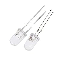 100pcs 3mm 5mm White red Green Blue Yellow Flicker Flickering LED Diodes Candle Flicking Lights Clear Round Lens DC 3V Light Emitting Diode Lamp Bulb (Yellow, 3mm Flickering Led)