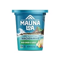 Mauna Loa Premium Hawaiian Roasted Macadamia Nuts, Maui Onion Garlic Flavor, 4 Oz