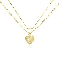 LAYERING Necklaces for Women,heart pendant,Sterling silver necklace,simple pendant,18k gold plating,gift box,for Teen Girls,LAYERING Jewelry