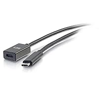 Legrand - C2G 5G USB C Extension Cable, USB Short Extension Cable, Black USB Extension Cord, High-Speed Extension Cable, USB Extension Cable 1 ft, 1 Count, C2G 28655