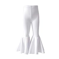 IBTOM CASTLE Baby Girl's Flare Ruffle Palazzo Leggings Pants Long Cotton Boutique Bottoms Activewear