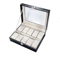 1Pc Black High-End Pu Leather Watch Box Case Professional Holder Organizer for Clock Watches Jewelry Organizer Boxes