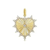 Beautiful Heart Diamond 925 Sterling Silver Charm Pendant,Designer Heart Silver Diamond Charm Pendant,Gift