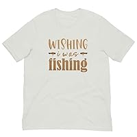 Wishing I was Fishing Retro Vintage Tee Shirt