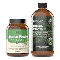Complete Natural Products Chanca Piedra 100 Capsules & Chanca Piedra Extract 8oz Bundle
