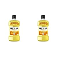 Listerine Original Antiseptic Oral Care Mouthwash to Kill 99% of Germs That Cause Bad Breath, Plaque and Gingivitis, ADA-Accepted Mouthwash, Original Flavored Oral Rinse, 1 L (Pack of 2)