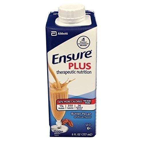 Ensure Plus, Butter Pecan, 8 Ounce Cartons - Case of 24