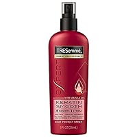 TRESemmé Thermal Creations Keratin Smooth Leave-In Heat Protectant Spray, Hair Heat Protection Formula with Keratin and Marula Oil 8 oz