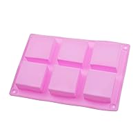 6 Cavities Silicone Cake Baking Mold Cake Pan, Biscuit Chocolate Mold, Ice Cube Tray, Soap Mold
