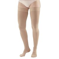 Ames Walker AW Style 315 Medical Support 30-40 mmHg Extra Firm Compression Closed Toe Thigh High Stockings w/Band Beige Medium