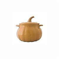 MEIYITIAN Cast iron pan Creative Pumpkin Shaped Ceramic Soup Pot Open Flame Stew Pot Casserole High Temperature Soup Pot Health Kitchen Cookware