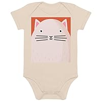 Cute cat Organic Cotton Baby Bodysuit