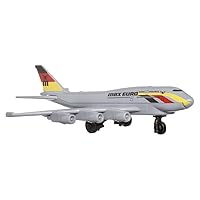 Matchbox Collectible Die-Cast Metal Sky Busters MBX 6-2 Airliner Airplane - HVM39 ~ Silver Passenger Euro Airline Jet Airplane ~ Includes Playmat