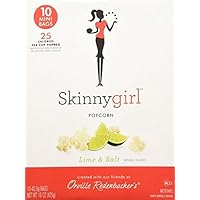 Skinny Girl Lime & Salt Popcorn 10 Mini Bags, 15oz