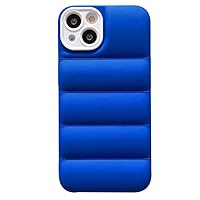 Case for iPhone 15 Pro,Luxury Down Jacket Design Soft Unzip Sofa Silicone Puffer Touch Cloth Full Portection Shockproof Girls Women Phone Case for iPhone 15 Pro,6.1 inch 2023 (Blue)