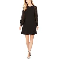 Calvin Klein Womens Illusion Knee-Length Wear to Work Dress Black 6