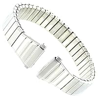 11-14mm Hirsch All Shiny Stainless Steel Ladies Expansion Watch Band 847 Set Of Two