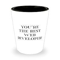 You're the Best Web Developer! Shot Glass, Web developer Ceramic Cup, Best For Web developer