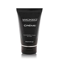 Wicked Sensual Care Wicked Crème Masturbation Cream for Men 4 Ounce, Black