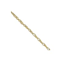 10k Gold .5mm Carded Cable Rope Chain Necklace Jewelry Gifts for Women - Length Options: 16 18 20 22 24
