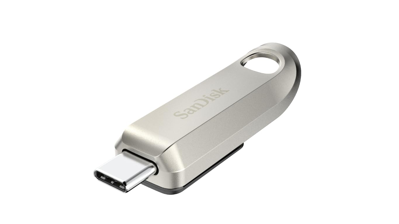 SanDisk 128GB Ultra Luxe USB Type-C Flash Drive - Up to 400MB/s, USB 3.2 Gen 1, Premium Metal Design - SDCZ75-128G-G46