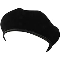 Mens Ladies Military Hat Army Beret Leather Trim with Ribbon