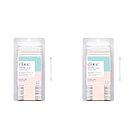 Diane Cotton Swabs, 375 ct. 2-Pack - Super Soft for Sensitive Skin, Gentle on Face, Makeup and Beauty Applicator, Nail Polish Removal, 3 inches Long for Beauty, Personal Care, Crafts