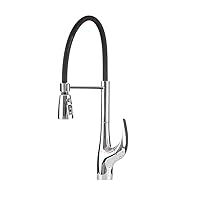 EZ-FLO Single Handle Pre Rinse Kitchen Faucet with Sprayer, Chrome, 10387