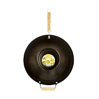 Wok with Easy to Clean Coated Surface Kitchen Essentials, Regular, Black