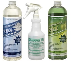 ADVANAGE 20X Multi-Purpose Cleaner Clear & Green Apple 2 Pack - Manufacturer Direct - Our Newest Formula!