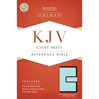 KJV Giant Print Reference Bible, Brown/Blue LeatherTouch with Magnetic Flap KJV Giant Print Reference Bible, Brown/Blue LeatherTouch with Magnetic Flap Imitation Leather