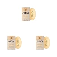 Ambi Skin Care Cleansing Bar Soap with Cocoa Butter To Restore Skin's Natual Moisturize Balance, Helps Visibly Even Skin Tone, Washes Away Surface Impurities, Chocolate, 3.5 Oz (Pack of 3)