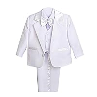 Dressy Daisy Baby Toddler Boy 5 Pcs Set Formal Tuxedo Suits No Tail Wedding Christening Baptism Outfits