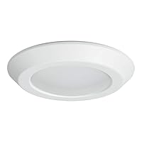 HALO BLD6089SWHR BLD 6 in. White Integrated Recessed Ceiling Light Trim at Selectable CCT (2700K-5000K), Title 20 Compliant LED Direct Mount, 6