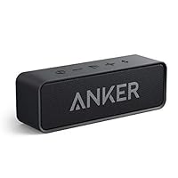 Anker Bluetooth Speaker with Loud Stereo Sound, 24-Hour Playtime, 66 ft Range, Built-in Mic. Perfect Portable Wireless Speaker for iPhone, Samsung (Renewed)