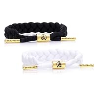 Rastaclat Original Hand Braided Core Collection Adjustable Bracelets for All Ages | Set of 2 Braided Bracelets (Small/Medium)