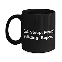 Eat. Sleep. Model Building. Repeat. 11oz 15oz Mug, Model Building Present From Friends, Special Cup For Men Women, , Holiday gift, Construction toy, Engineering toy, STEM toy