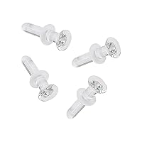 4PCS 20G 18G 16G 14G 12G 10G 8G Labret Flat Back Glass Retainer Piercing Clear Cartilage Earring Tragus Retainer Lip Rings Nose Studs 1/2