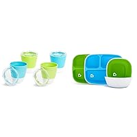 Munchkin® SplashTM Toddler Cups, Plates and Bowls 4 Piece Set, Blue/Green