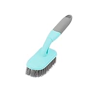 KUFUNG Scrub Brush, Cleaning Shover Scrubber with Ergonomic Handle and Durable Bristles for Bathroom Shower Sink Carpet Floor (9 inch, Blue)