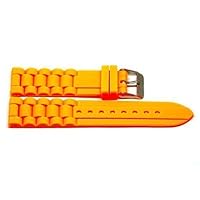 22MM NEON Orange Silicone Rubber Watch Band Strap FITS Fossil