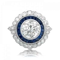 (4) Vintage 925 Silver Blue Sapphire Women Wedding Engagement Bridal Jewelry Sz 6-10 (6)