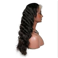 Full Lace Wigs Hand Made Human Hair Remy 100% Brazilian Virgin #1b Body Wave Bw (22