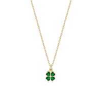 GELIN 14K Yellow Gold Flower Necklace for Women